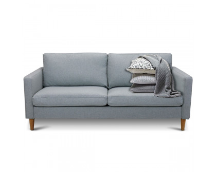 FaFurn™ Modern Sofa with Wood Legs - Light Gray, Fabric