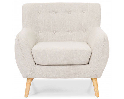 FaFurn - Modern Armchair with Mid-Century Classic Style Wood Legs