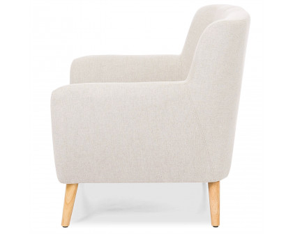 FaFurn Modern Armchair with Mid-Century Classic Style Wood Legs - Light Gray