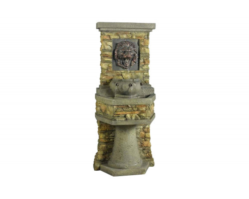 FaFurn - Indoor/Outdoor Water Fountain with Bronze Hued Lion Head