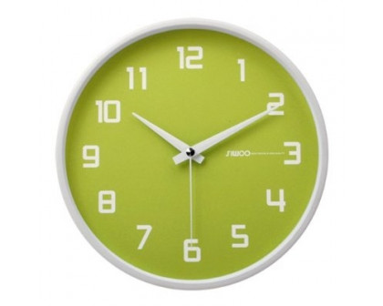 FaFurn - Non-Ticking Wall Clock in Lime/White