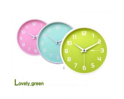 FaFurn - Non-Ticking Wall Clock in Lime/White