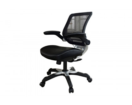 FaFurn Modern Mesh Back Ergonomic Office Chair with Flip-Up Arms - Black