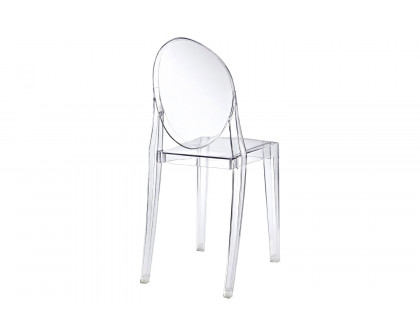 FaFurn - Stackable Clear Acrylic Dining Chair For Indoor Or Outdoor Use