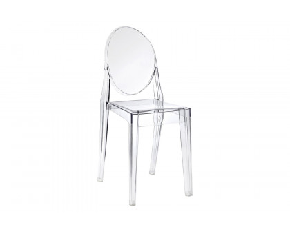 FaFurn - Stackable Clear Acrylic Dining Chair For Indoor Or Outdoor Use