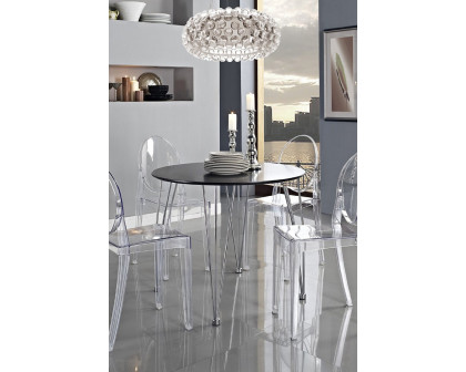 FaFurn - Stackable Clear Acrylic Dining Chair For Indoor Or Outdoor Use