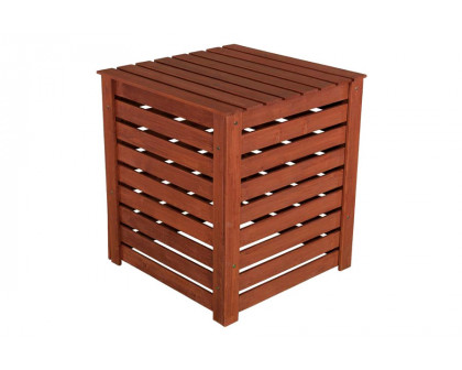 FaFurn - Solid Wood 90-Gallon Compost Bin with Removable Top and Hinged Side Panel