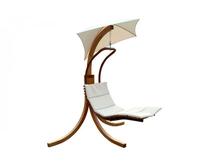 FaFurn - Modern Porch Swing Lounger Chair with Umbrella and Cushion