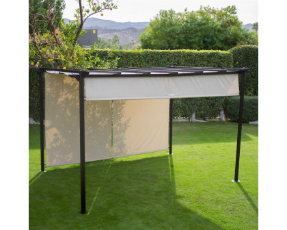 FaFurn - Gazebo with Shade Canopy in Ivory, Metal