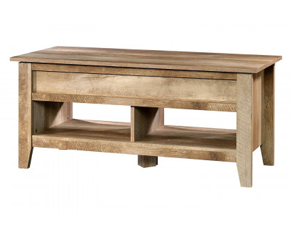 FaFurn - Rustic Farmhouse Oak Lift Top Coffee Table