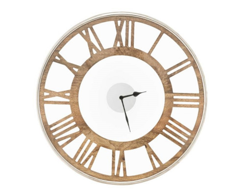 FaFurn Farmhouse 20" Wall Clock with Roman Numerals - Wood