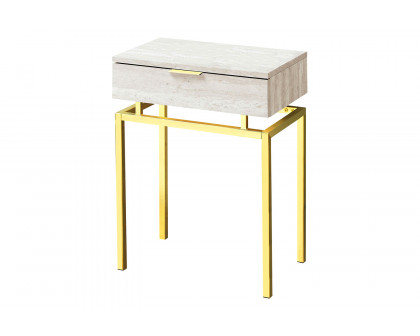 FaFurn - 24-In Modern End Table 1 Drawer Nightstand