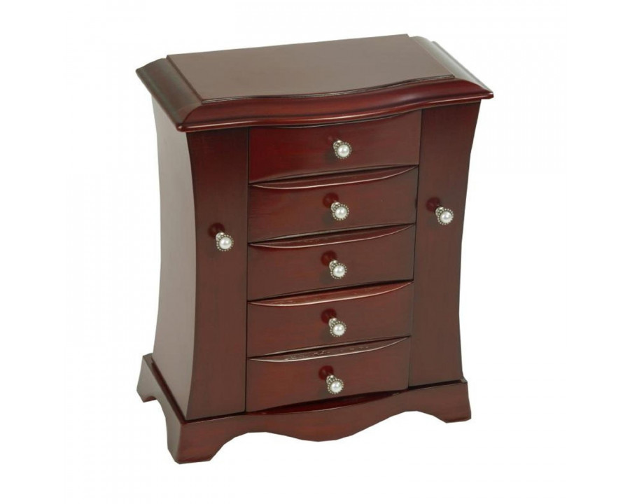 FaFurn - 4-Drawer Jewelry Box in Cherry, Wood