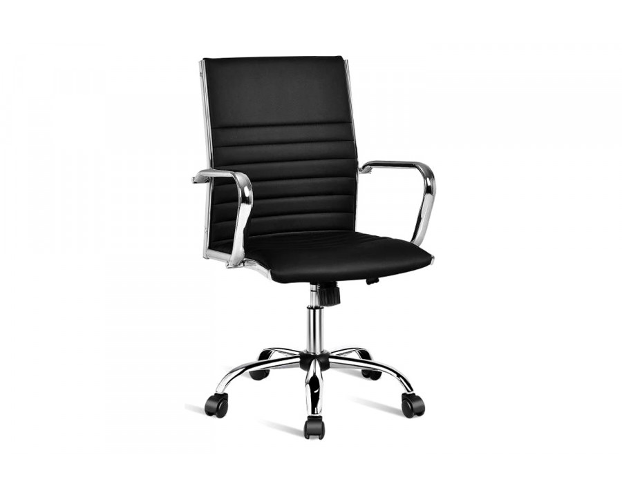 FaFurn - Faux Leather High Back Modern Classic Office Chair with Armrests