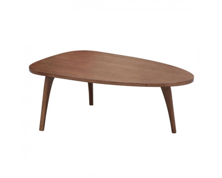 FaFurn - Modern Triangular Coffee Table in Walnut, Wood