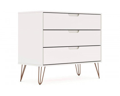 FaFurn Modern Scandinavian Style Bedroom 3-Drawer Dresser - White