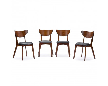 FaFurn - 5-Piece Dining Set in Brown/Walnut