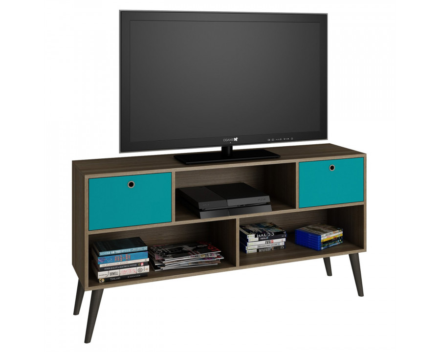 FaFurn - Modern TV Stand/Entertainment Center in Aqua Gray, Wood