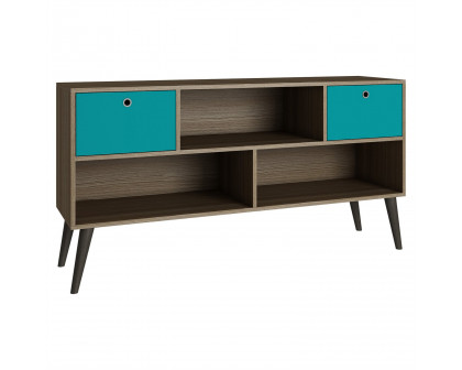 FaFurn - Modern TV Stand/Entertainment Center in Aqua Gray, Wood