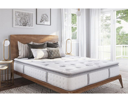 FaFurn - Medium Firm Pillow Top Hybrid Mattress in a Box