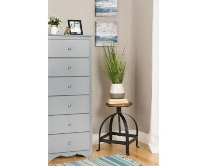 FaFurn Modern 6 Drawer Tall Wood Dresser Chest - Gray