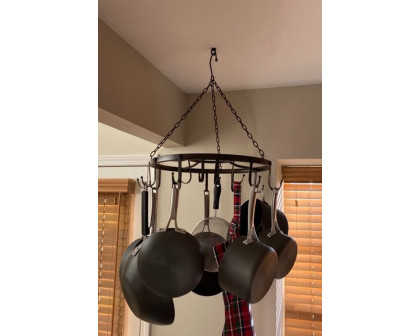 FaFurn - Modern Industrial Circular Hanging Pot Rack