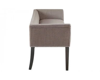 FaFurn Modern Mid-Century Gray Upholstered Accent Bench