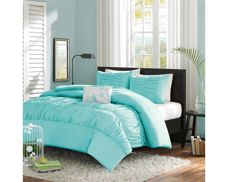 FaFurn - Twin/Twin XL Size Comforter Set in Blue