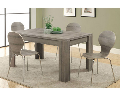 FaFurn Modern 60 X 36 Inch Dark Taupe Rectangular Dining Table