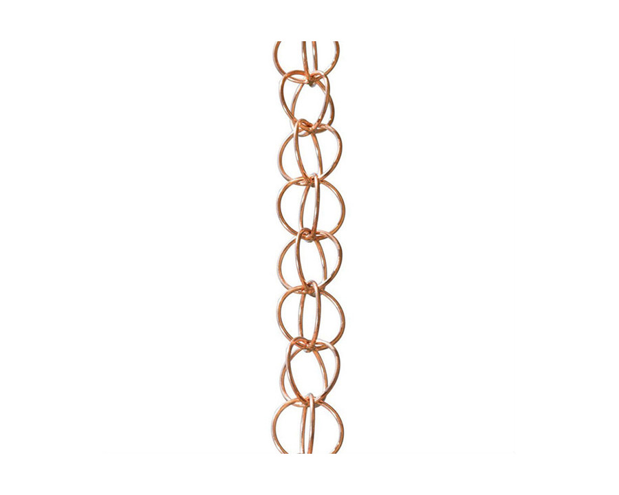 FaFurn - Pure Copper Rings 8.5-Ft Rain Chain Rain Gutter Downspout