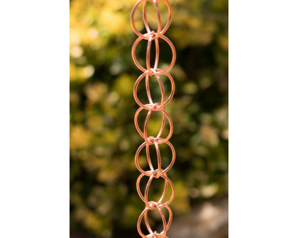 FaFurn - Pure Copper Rings 8.5-Ft Rain Chain Rain Gutter Downspout