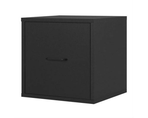 FaFurn Cabinet Storage Cube - Black, Wood