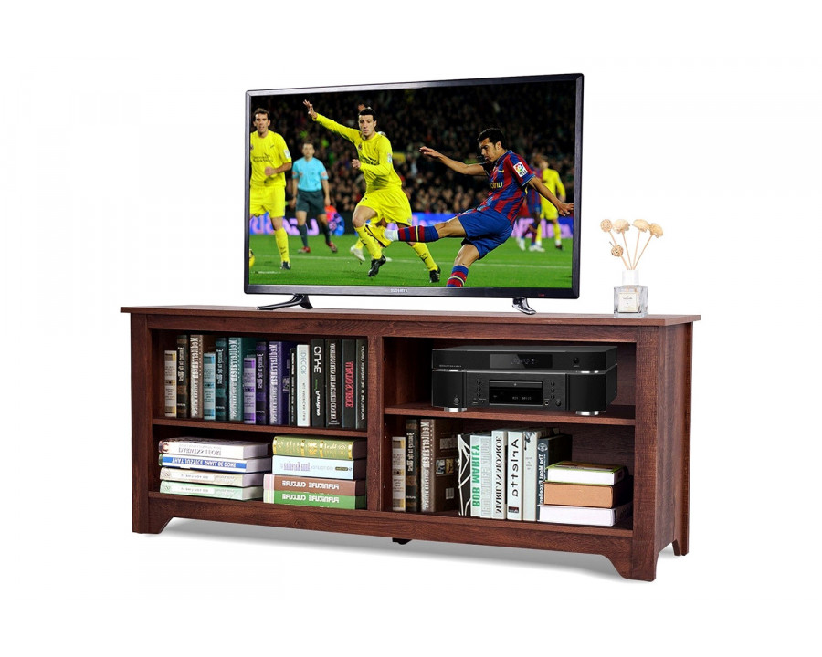 FaFurn Contemporary TV Stand For Up To 60-Inch TV - Medium Brown