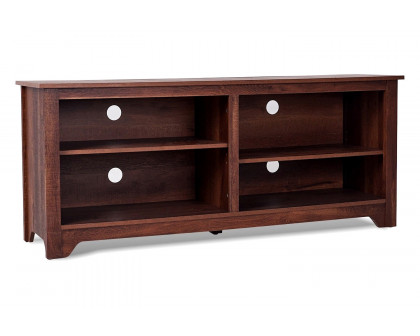 FaFurn Contemporary TV Stand For Up To 60-Inch TV - Medium Brown