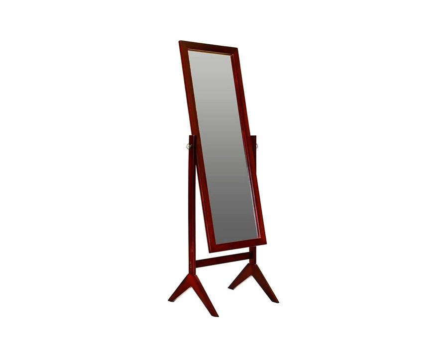 FaFurn Modern Full Length Freestanding Bedroom Floor Cheval Mirror - Cherry