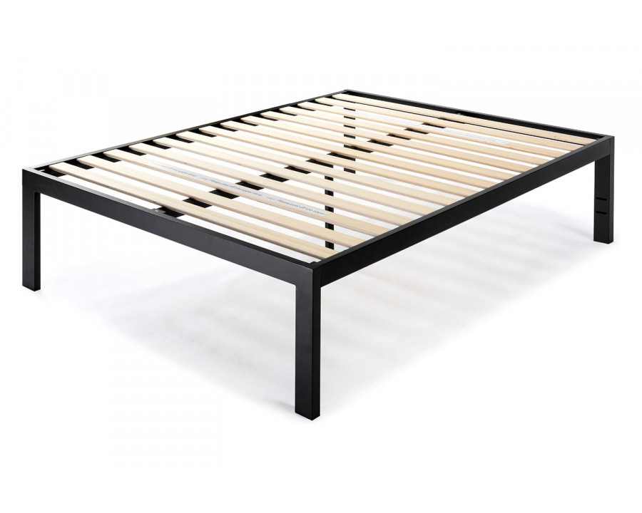 FaFurn 18-Inch Easy Assemble Metal Platform Bed Frame Wooden Slats - Full Size