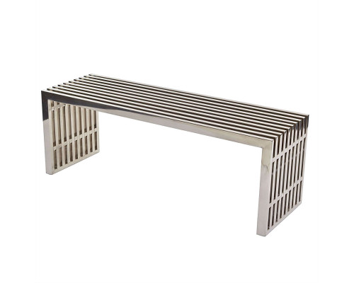 FaFurn - Modern Accent Bench in Stainless Steel