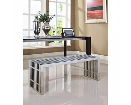 FaFurn - Modern Accent Bench in Stainless Steel