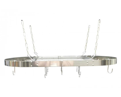 FaFurn™ - Modern Ceiling Mounted Stainless Steel Oval Hanging Pot Rack