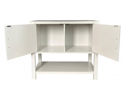 FaFurn™ Modern 2 Drawer Wooden Storage Console Table - White