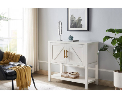 FaFurn™ Modern 2 Drawer Wooden Storage Console Table - White