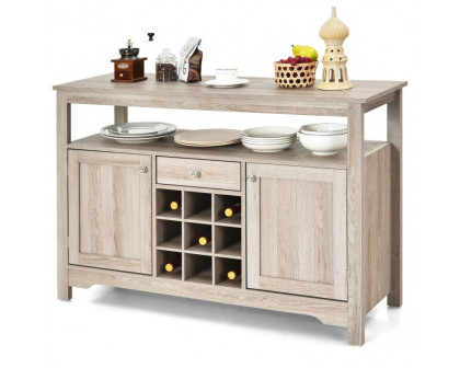 FaFurn - Sideboard Buffet with Wine Rack and Storage Shelf