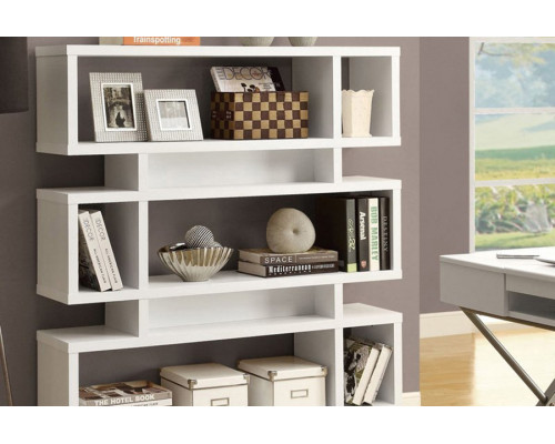 FaFurn - White Modern Bookcase Bookshelf