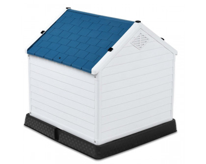 FaFurn - Medium Dog House in Blue/White, Plastic