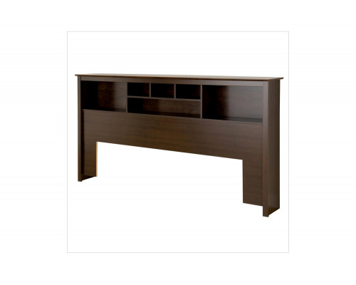 FaFurn King Size Bookcase Headboard Wood Finish - Espresso