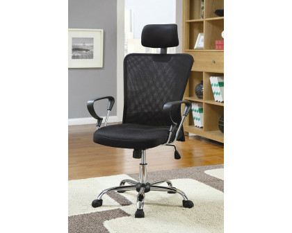 FaFurn - High Back Executive Mesh Office Computer Chair with Headrest in Black