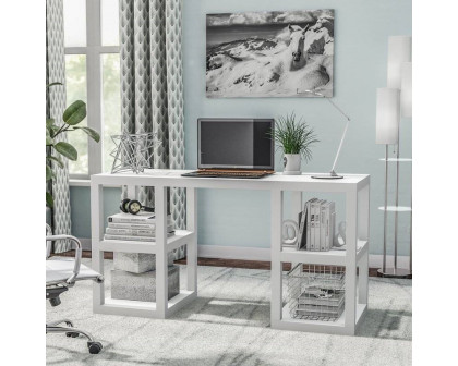 FaFurn Modern Computer Desk - White, Wood