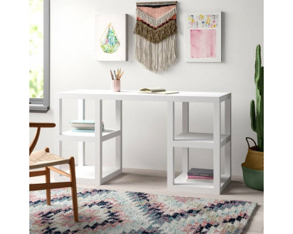 FaFurn Modern Computer Desk - White, Wood