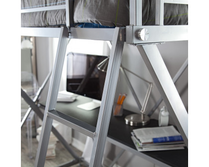 FaFurn - Modern Bunk Bed with Desk and Ladder