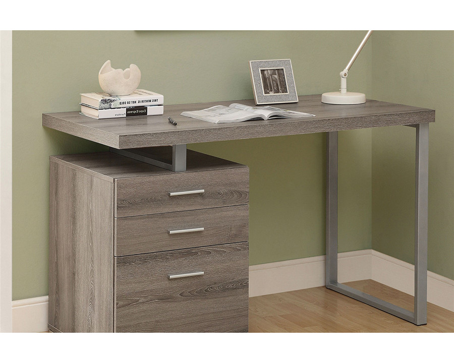 FaFurn - Modern Left Or Right Facing Home Office Computer Desk with File Drawers